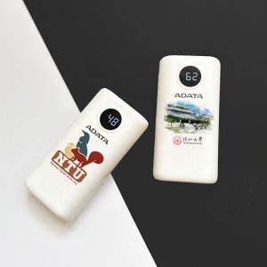 ADATA 威剛 10000mAh(Type-C 接頭)快充行動電源-有液晶顯示螢幕(全彩圖案客製)