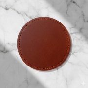 雙面PU皮革杯墊單入 (4色可選)