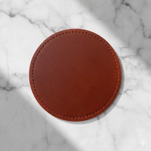 雙面PU皮革杯墊單入 (4色可選)