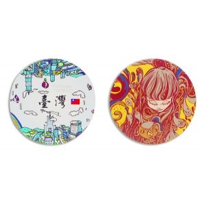 CD01 圓形陶瓷吸水杯墊_全彩直噴(可少量製作)