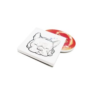CD03 迷你吸水杯墊+磁鐵_全彩直噴(可少量製作)